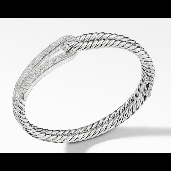 David Yurman Jewelry - David Yurman Labyrinth  Silver Diamond Bracelet